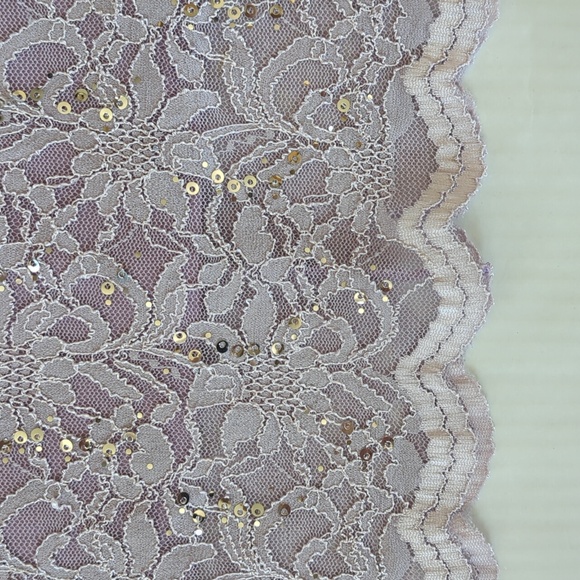 Tiana B. NY Lace Overlay Floral Sequin Embellished Lined Dress 4P Lavender USA - Picture 11 of 14